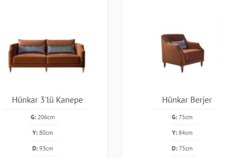 HÜNKAR KOLTUK TAKIMI